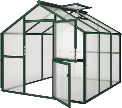 Produktbild von KGT Gewächshaus "Novum III" tannengrün 8,4 m² 10 mm HKP