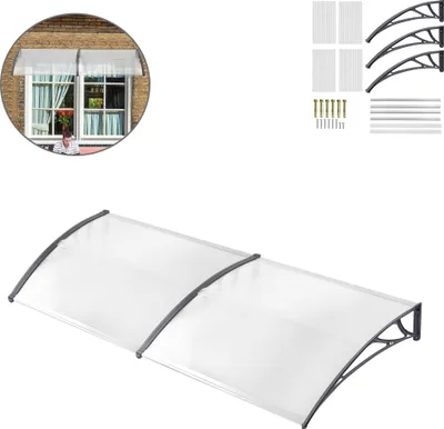 Produktbild von LZQ 300 x 100 cm Baldachýn na dveře Baldachýn na stůl Baldachýn na stůl Polykarbonátový baldachýn na přední dveře Baldachýn na stůl Baldachýn na stůl šedý