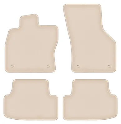 Produktbild von DURBAN Beige Velours-Fußmatten-Set für Volkswagen e-Golf Schrägheck (2014-2019)