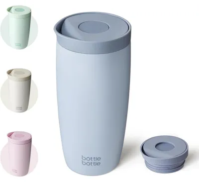 Zdjęcie produktu dla Termocup 500 ml, stal nierdzewna, podwójne ścianki, szczelny, wolny od BPA, kolor niebieski