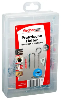 Zdjęcie produktu dla fischer 547212 fischer easyDIY Box Neue Wohnung 547212 Dübel- und Schrauben-Sortiment, 76 St.
