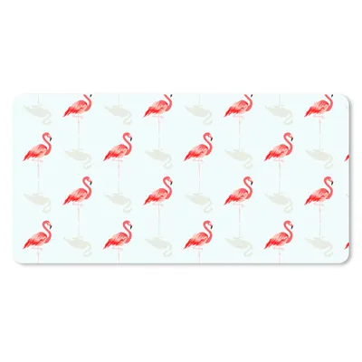 Produktbild von MuchoWow® Schreibtischunterlage Flamingo - Tiere - Muster 80x40 cm - XXL Mauspad - Gaming Mauspad
