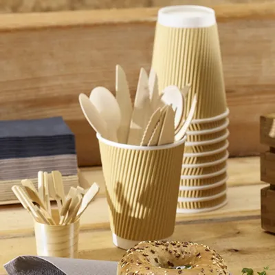 Produktbild von 100 Papstar Löffel, Holz pure 15,7 cm 84840