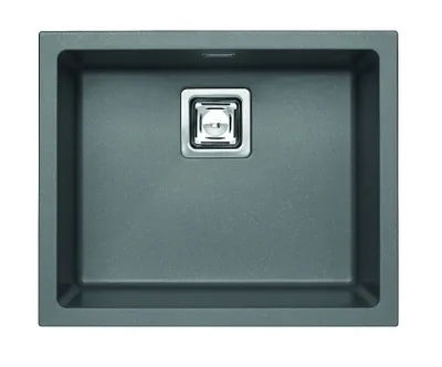 Produktbild von Alveus Quadrix granital - Granit-Spüle 560x460 mm, mit Ablaufsystembedienung, steel 1108037