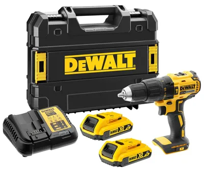Zdjęcie produktu dla DeWALT DCD778D2T-QW, Śrubokręt, Uchwyt pistoletowy, Czarny, Żółty, Bezszczotkowy, 1750 RPM, 500 RPM