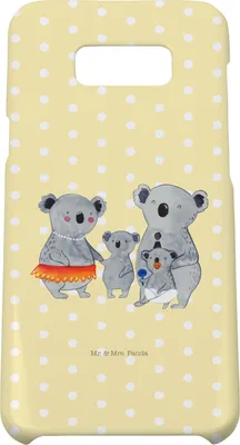 Produktbild von Mr. & Mrs. Panda Samsung Galaxy S8 plus Handyhülle  Koala Familie - Gelb Pastell - Geschenk, Handycover, Muttertag, Mama, Family, Papa, Handy, Cover, Hülle