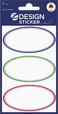 Zdjęcie produktu dla AVERY ZWECKFORM Hausghaltsetik.oval bunt 3742 10 Stück Verkaufseinheit 662529 4004182037423
