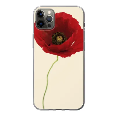 Produktbild von MuchoWow® Handyhülle Schutzhülle Hülle für iPhone 13 Pro Max Nahaufnahme einer roten Mohnblume Silikon Softcase Handy Hülle - Mobiltelefon