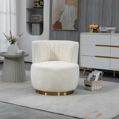 Image de Fauteuil relax - Fauteuil de salon - Fauteuil lounge - Fauteuil à bascule - Pouf - Rotation à 360°