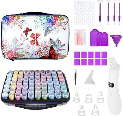Produktbild von Diamantschilder-Set, weiß, tragbar, Erwachsene