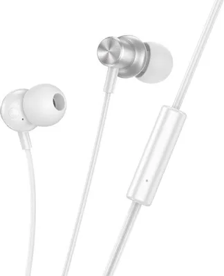 Zdjęcie produktu dla Słuchawki przewodowe HOCO z wtykiem 3,5 mm i mikrofonem M110, kolor srebrny