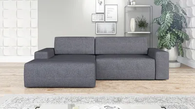 Produktbild von Ecksofa TOTI mit Schlaffunktion. Farbe: Pfeffer 5.