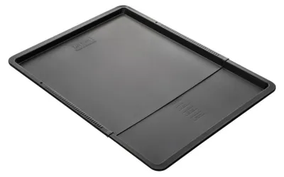 Produktbild von Zenker Back- und Plätzchenblech ausziebar BLACK METALLIC, Backblech aus Stahlblech, Ofenblech rechteckig mit Antihaftbeschichtung, Herdbackblech verstellbar (Farbe: Schwarz)