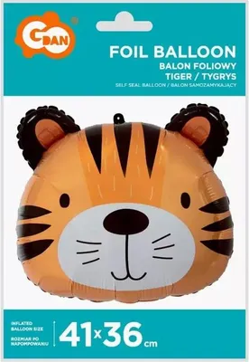 Produktbild von Tiger Folienballon 41x36 cm (Kopf)