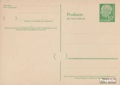 Produktbild von Belege Ganzsachen BRD (BR.Deutschland) 1957 P33 Amtliche Postkarte un Heuss I