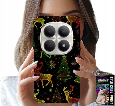 Image de Etui Do Xiaomi Note 15 4G 5G - Renifer, Płatek Śniegu, Choinka + Folia
