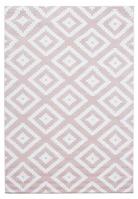 Imagen del producto de Plus Rhombus alfombra pelo corto rectangular 140x200cm rosa