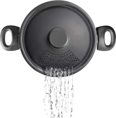 Produktbild von Ibili 411522, 5,6 l, Schwarz, Aluminium, Keramik, Elektro, Gas, Induktion, Aluminium, 22 cm