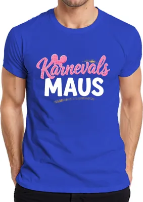 Produktbild von Karnevals Maus Fasching Rosa Glitzer Mäuschen Fasching Köln Party Herren T-Shirt, Blau, XXL