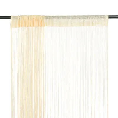 Produktbild von vidaXL Fadenvorhänge 2 Stk. 100 x 250 cm Cremefarben