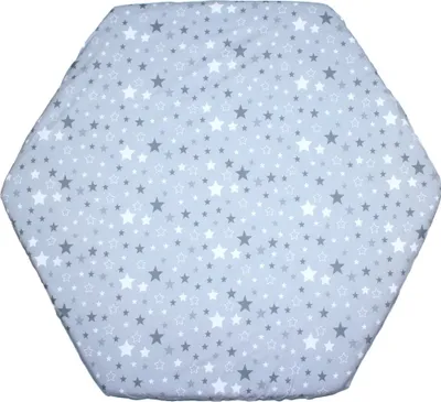 Produktbild von PRIMAWELA Spannbettlaken für Baby Kinder 6-eck Laufgitter Laufstall Matratze 105x120cm 26. Star Dunkel