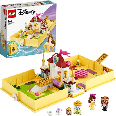 Produktbild von LEGO 43177 Disney Princess Belles Märchenbuch, Set aus Die Schöne und das Biest mit Prinzessin Belle als Mini-Puppe, kleines Geschenk für Kinder