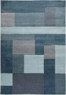 Image de Tapis Hand Carved Cosmos Denim Blue, 160 x 230 cm