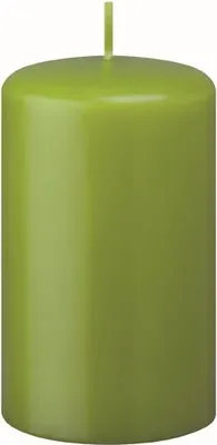 Produktbild von Stumpenkerzen LimoneGrün 8 x 4 cm, 12 Stück