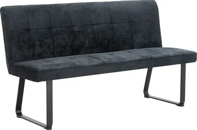 Produktbild von Bank "TALEA" aus Microfaser in grau. Abmessungen (BxHxT) 160x92x59 cm