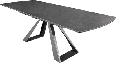 Produktbild von riess-ambiente Ausziehbarer Esstisch CONCORD 180-230cm graphit grau Keramik schwarz Metall