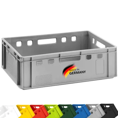 Produktbild von Fleischkiste E2 Metzgerkiste 60x40x20cm lebensmittelecht, robust, stapelbar - Universal Lagerkiste Eurobox aus Deutschland