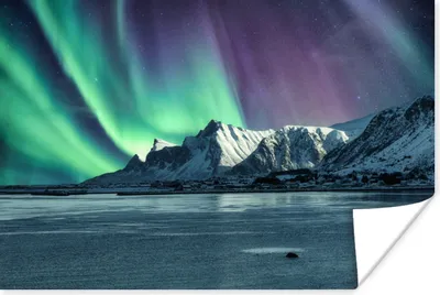 Produktbild von MuchoWow® Poster Nordlichter - Schnee - Norwegen 30x20 cm - Plakate - Print