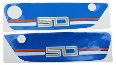 Imagen del producto de Juego de pegatinas para depósito, color azul, para Suzuki K50 N / DN