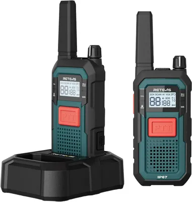 Produktbild von Retevis RB648 Funkgeräte, IP67 Wasserdicht,  Schwimmfähig, Staubdicht, Stoßfest, MIL-STD-810H, Dual PTT, Robustes Walkie-Talkie Für Industrie