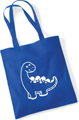 Produktbild von Huuraa Jutebeutel Apatosaurus Dinosaurier 10 Liter Bright Royal Baumwolle Tasche Geschenkidee