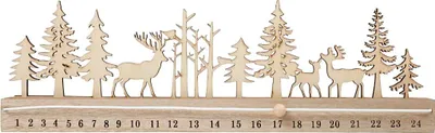 Image de Creativ Company Calendrier de l'Avent en bois Noël Bricolage 40x3,6x12 cm