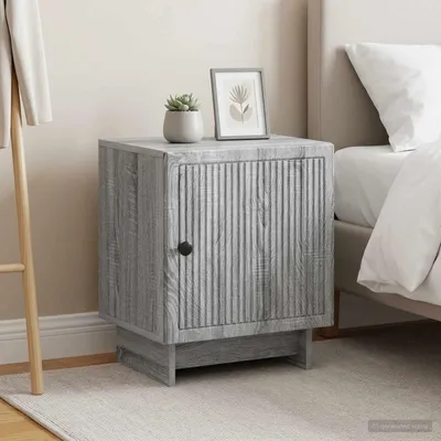 Zdjęcie produktu dla vidaXL Komoda nocna, 2 sztuki, kolor szary Sonoma, wymiary 43 x 34,5 x 50 cm, materiał: płyta wiórowa