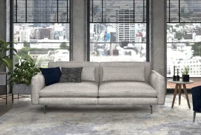Produktbild von Graues Sofa Sofakollektion Sitzmöbel Set Wohnzimmermöbel Couch Textil