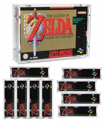 Produktbild von 10 x Verschraubtes Case aus Acrylglas für ein Nintendo SNES Spiel in/ Schutzbox / Protector / UV-Schutz