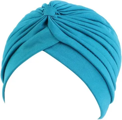 Productafbeelding van Go Go Gadget – Hijab – Hoofddeksel – Chemomuts – Islamitisch – Turban – Hoed – Blauw