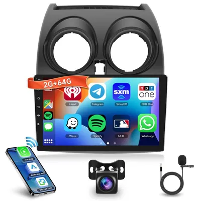 Obrázek produktu pro Android autorádio verze 13 pro Nissan Qashqai (2006-2016), 9palcové HD dotykové displeje s bezdrátovým Carplay