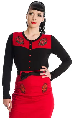 Produktbild von Banned Retro Cardigan - Blooming Rose S