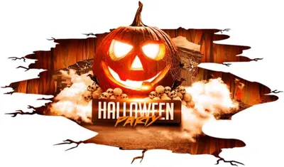 Obrázok produktu pre Halloweenové nálepky na stenu s motívom tekvíc a strašidelné nálepky na stenu vhodné do obývačky, spálne, baru a klubu