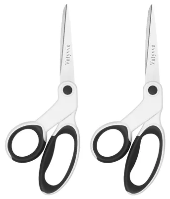 Imagen del producto de Tijeras para tela para zurdos, de 20,3 cm, de acero inoxidable, con agarre suave, ideales para costura