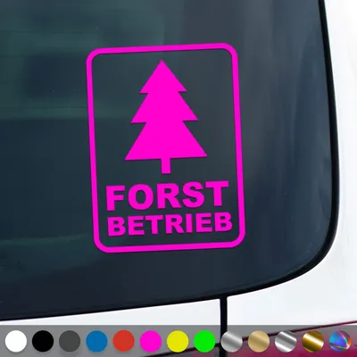 Produktbild von PantherPixel Forstbetrieb Aufkleber Forstwirt Forstarbeiten Sticker Auto Geschenkidee Farbe Neon-Pink