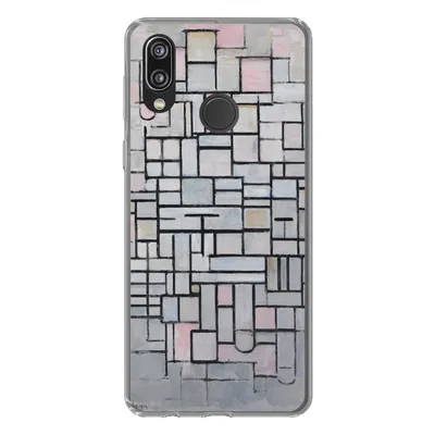 Produktbild von MuchoWow® Handyhülle Schutzhülle Hülle für Huawei P20 Lite (2020) Komposition 6 - Piet Mondrian Silikon Softcase Handy Hülle - Kartenhalter