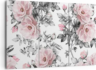 Produktbild von Bild auf Leinwand - Leinwandbild - Blumen Blätter Pflanze Rose - 165x110cm - Wand Bild - Wanddeko - Leinwanddruck - Bilder - Kunstdruck - Wanddekoration - Leinwand bilder - Wandkunst - CE165x110-2952