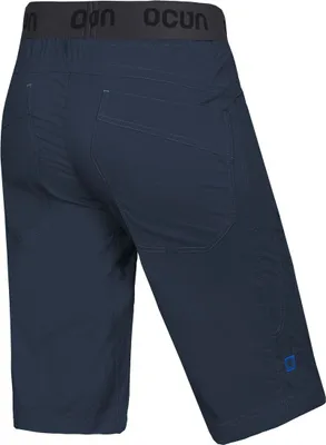 Dunkelblaue MÁNIA ECO Shorts von Ocun; geeignet für Klettern und Bouldern; mit elastischem Bund.