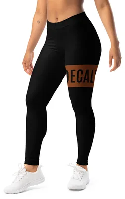 Produktbild von DECALVIBES Damen Leggings Basic Urban Side Bronze - Schwarz , XS