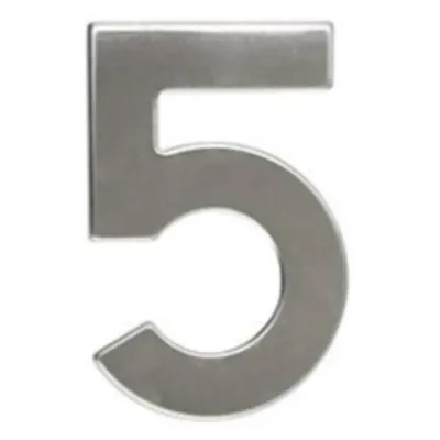Immagine prodotto di Numero "5" autoadesivo, acciaio inox, 50x1,5 mm